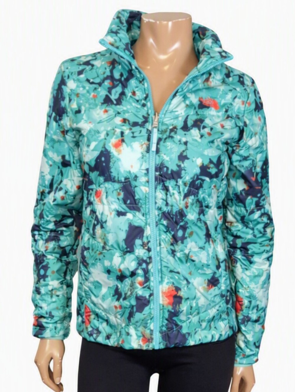 The North Face Catawissa Quilted Puffer Jacket Teal Womens Size Small Coat